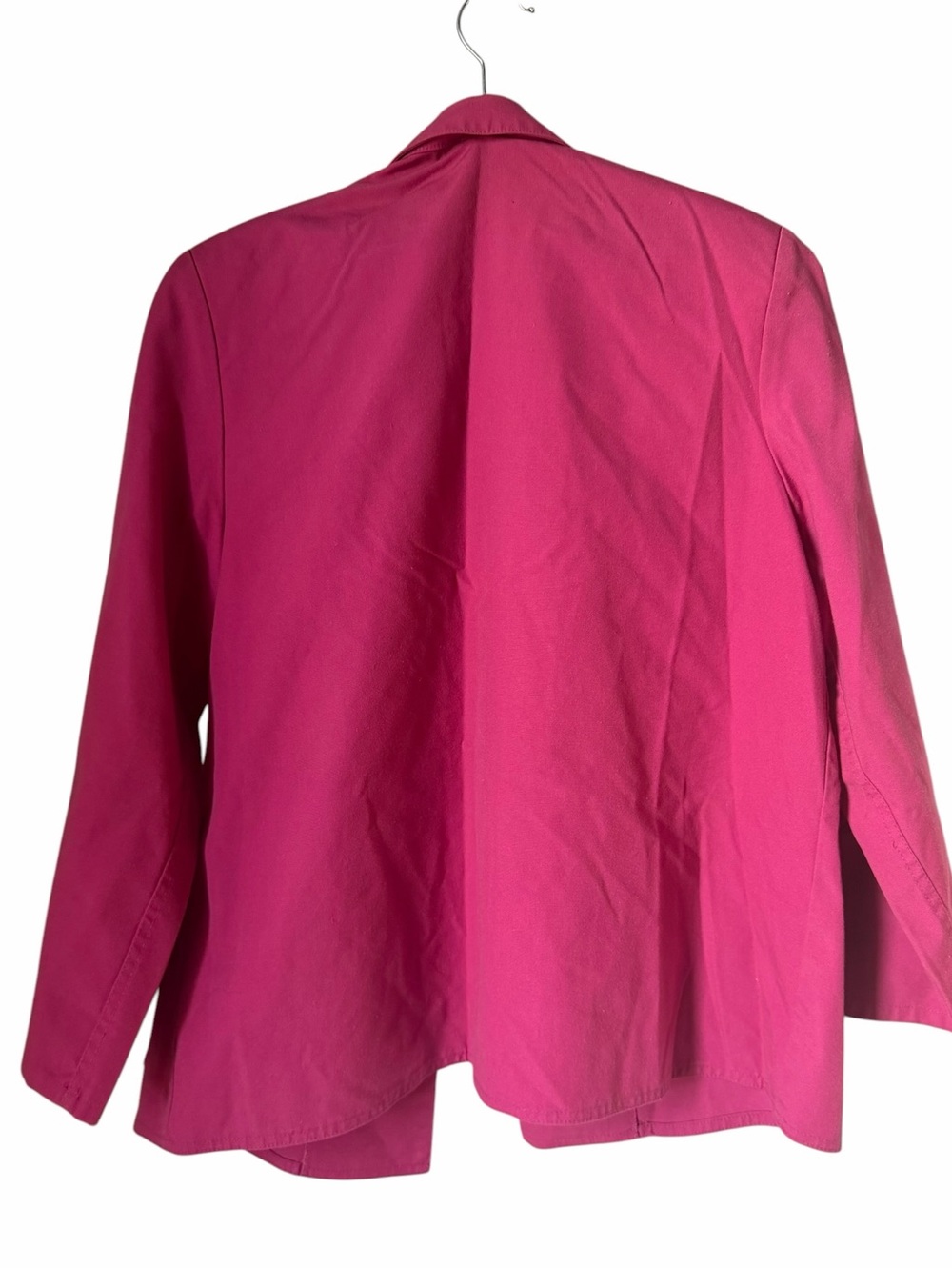 Koret Vibrant Hot Pink Two-Piece Pantsuit Blazer Pull On Pants Vintage Casual - Picture 4 of 10